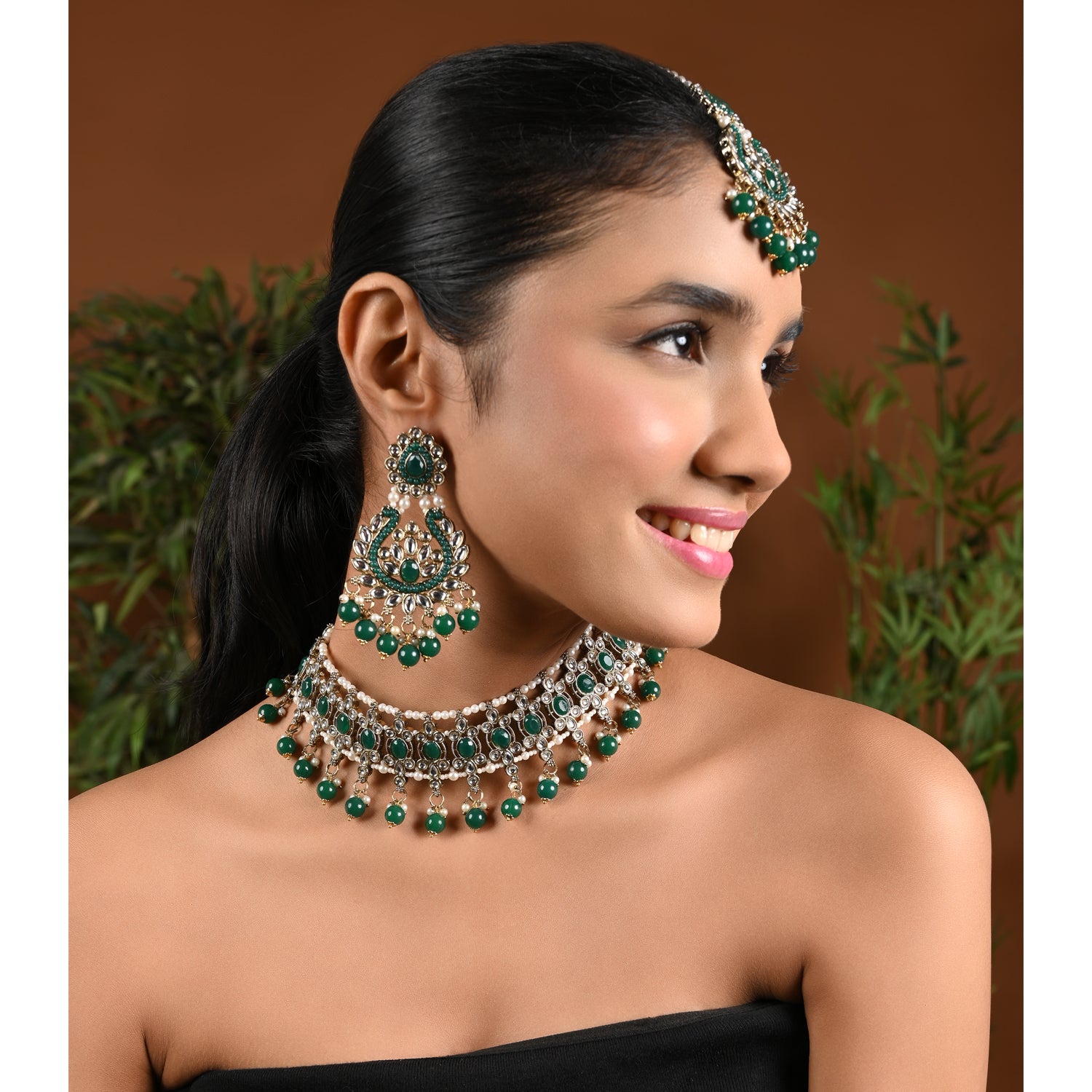 Shalina Green Choker Set