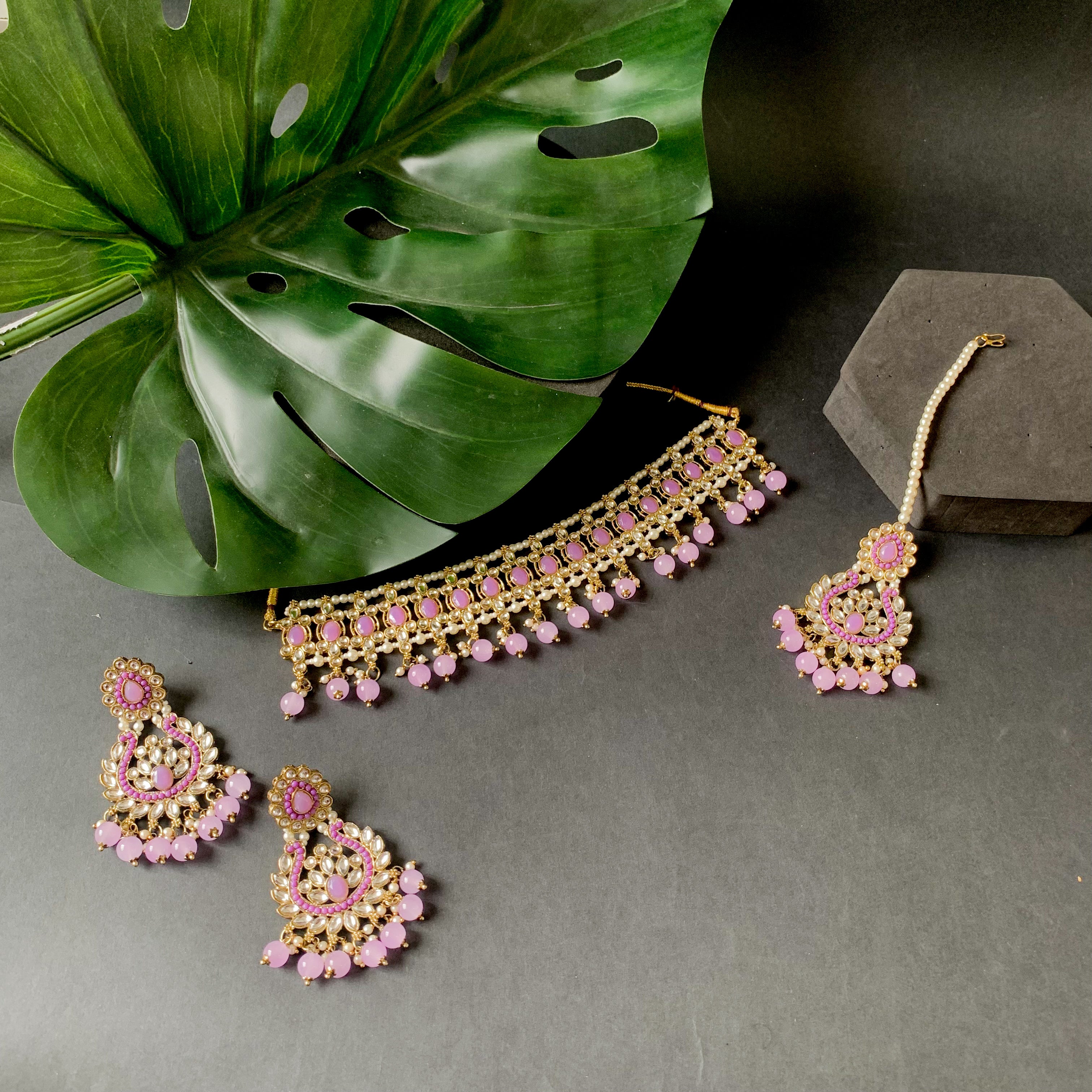 Shalina Purple Choker Set