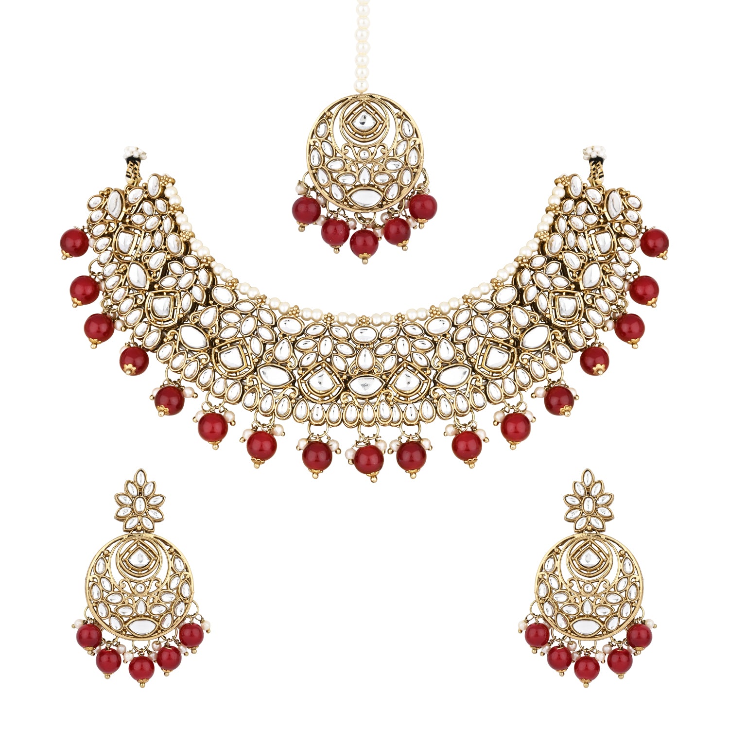 Jenisha Maroon Choker Set