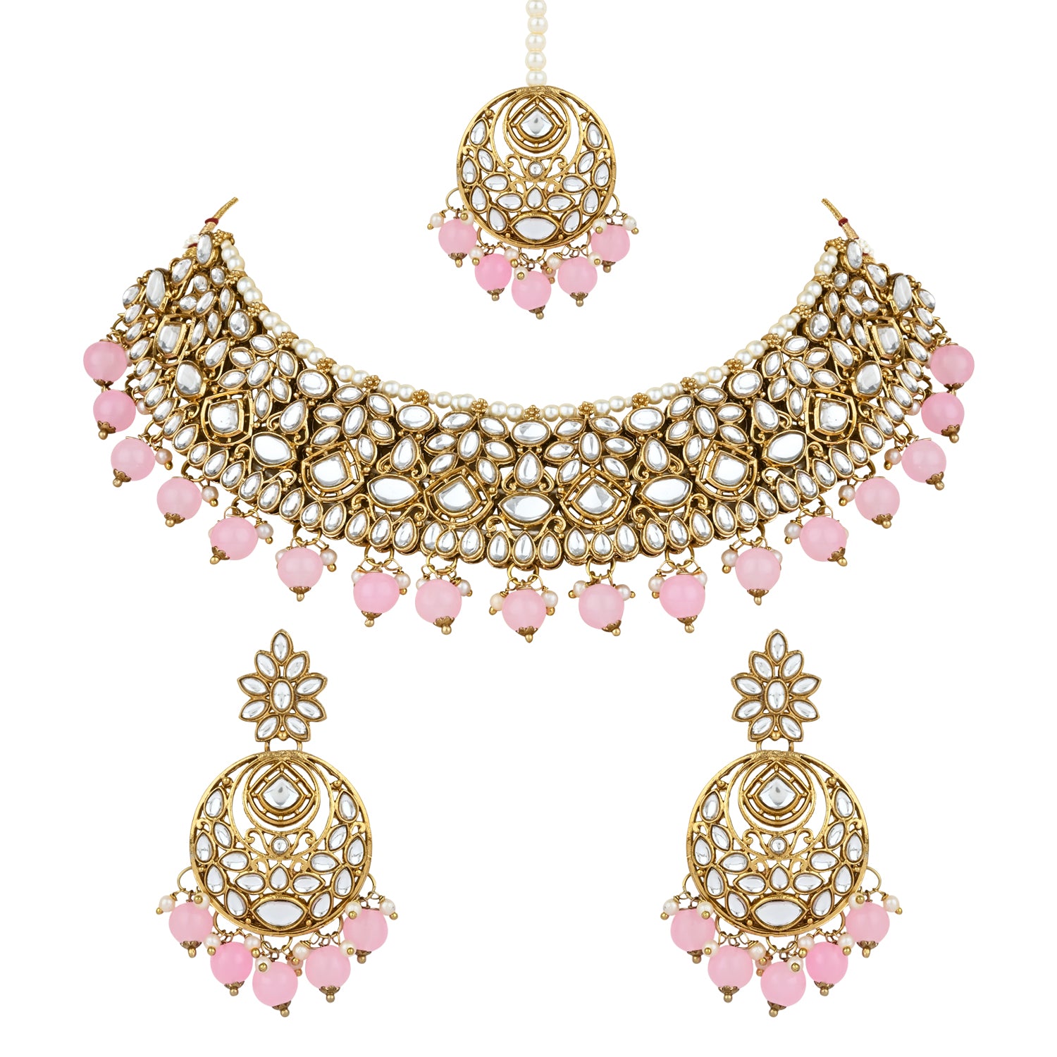 Jenisha Pink Choker Set