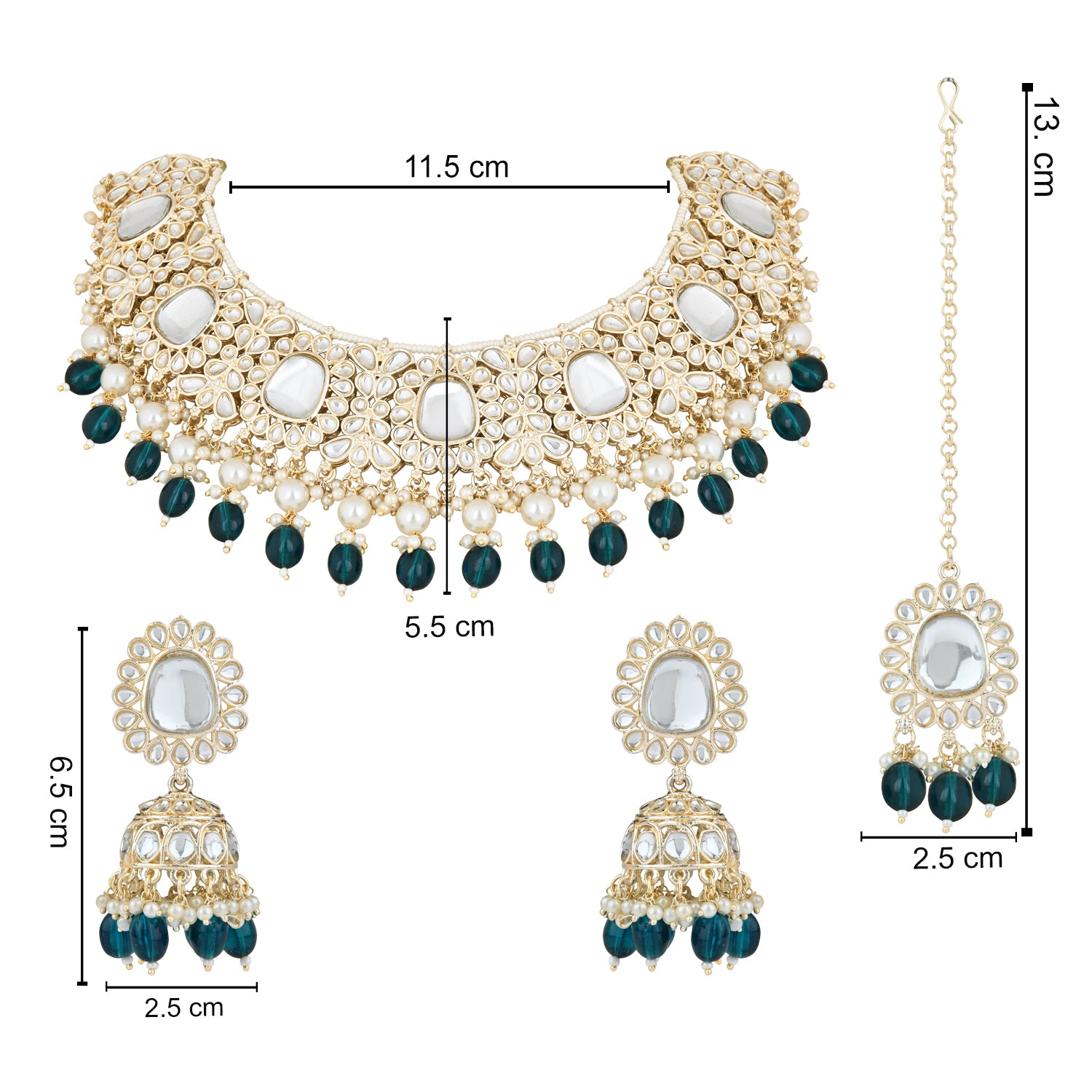 Lavishka Peacock Green Choker Set