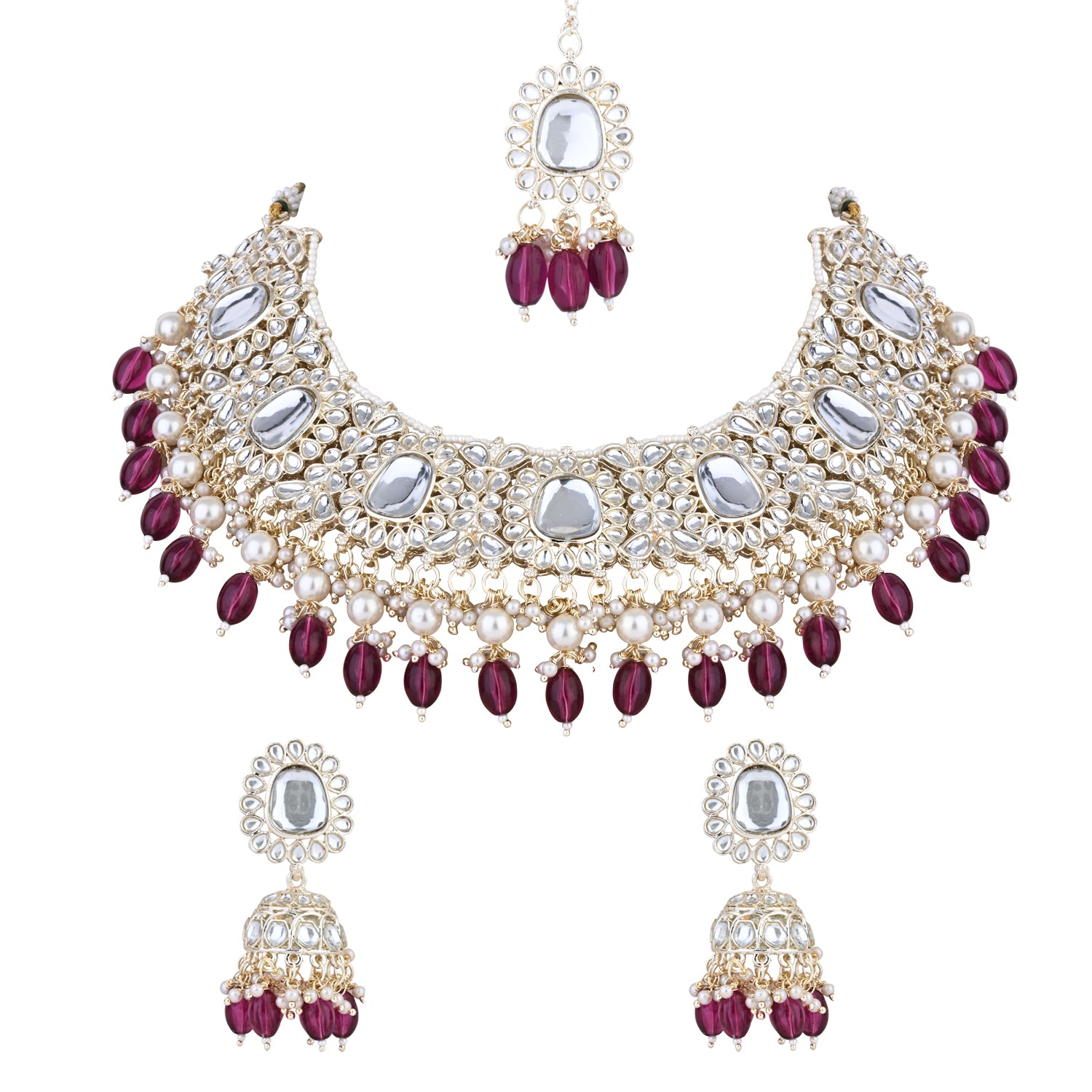 Lavishka Wine Choker Set