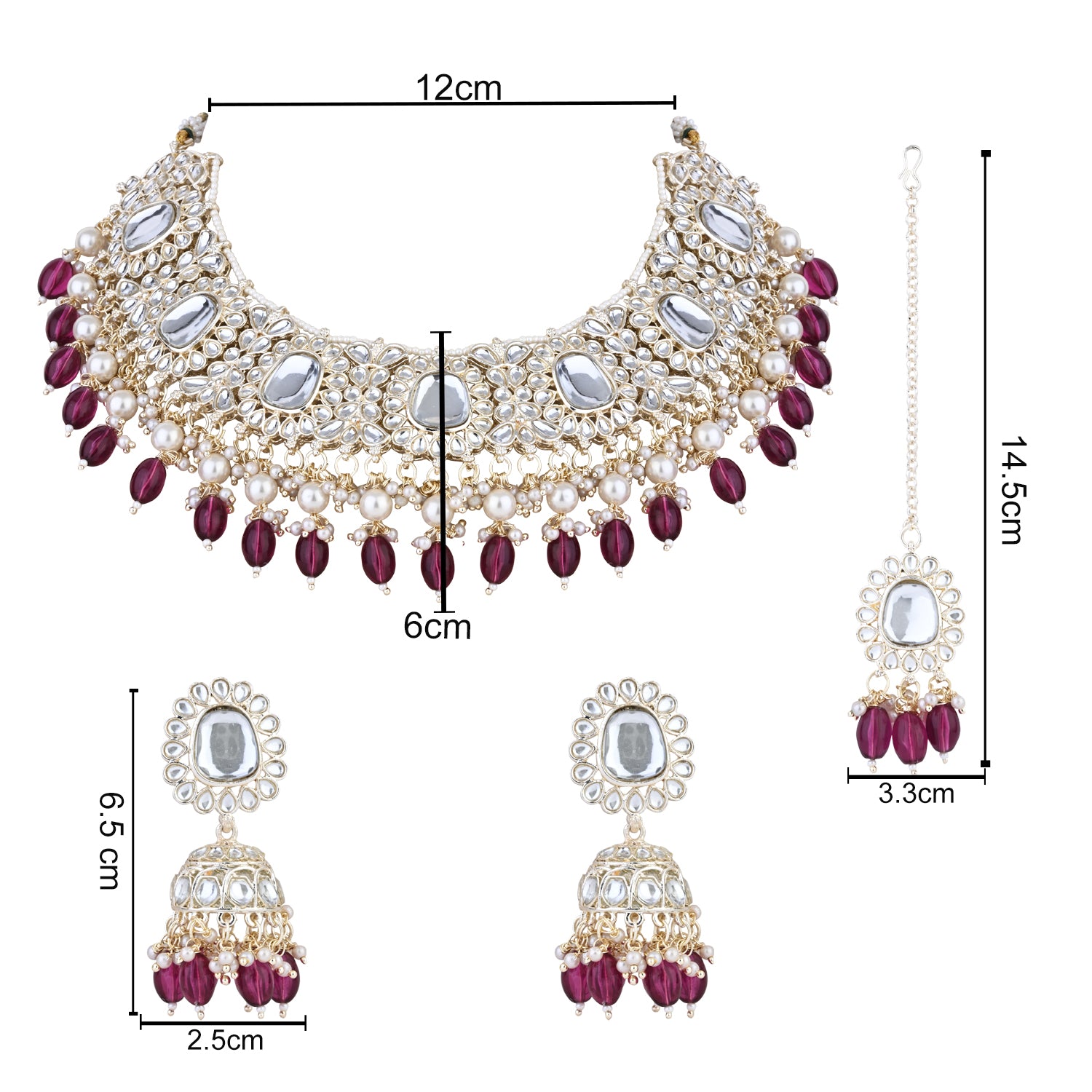 Lavishka Wine Choker Set