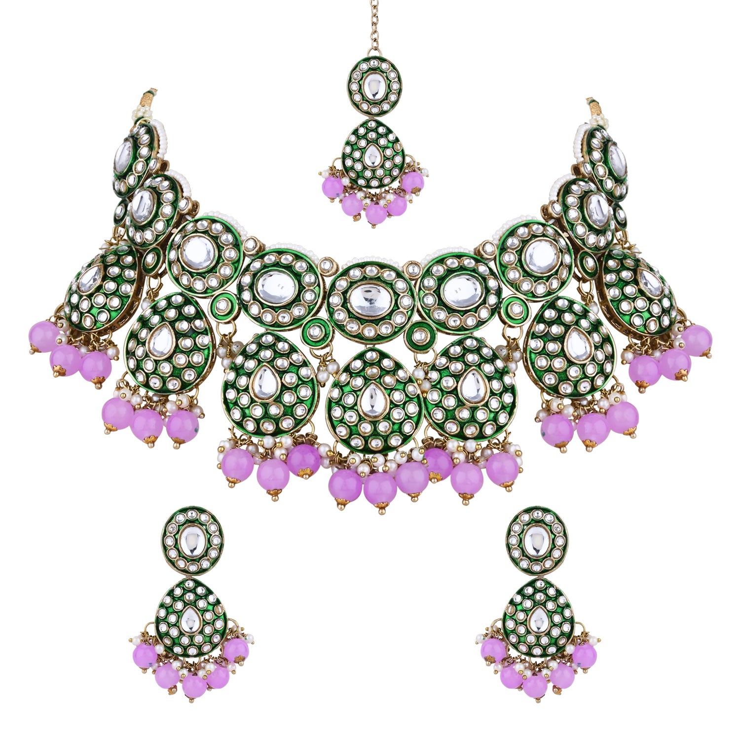 Lavya Purple Necklace Set