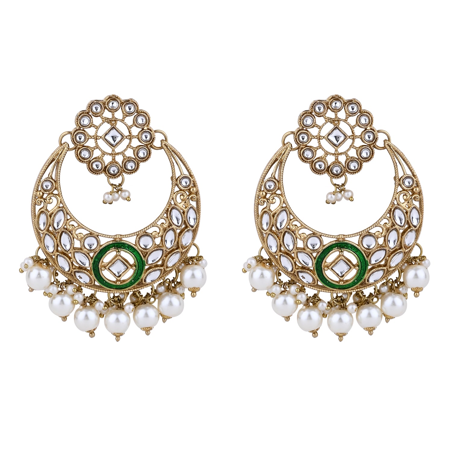 Ashia White Green Necklace Set