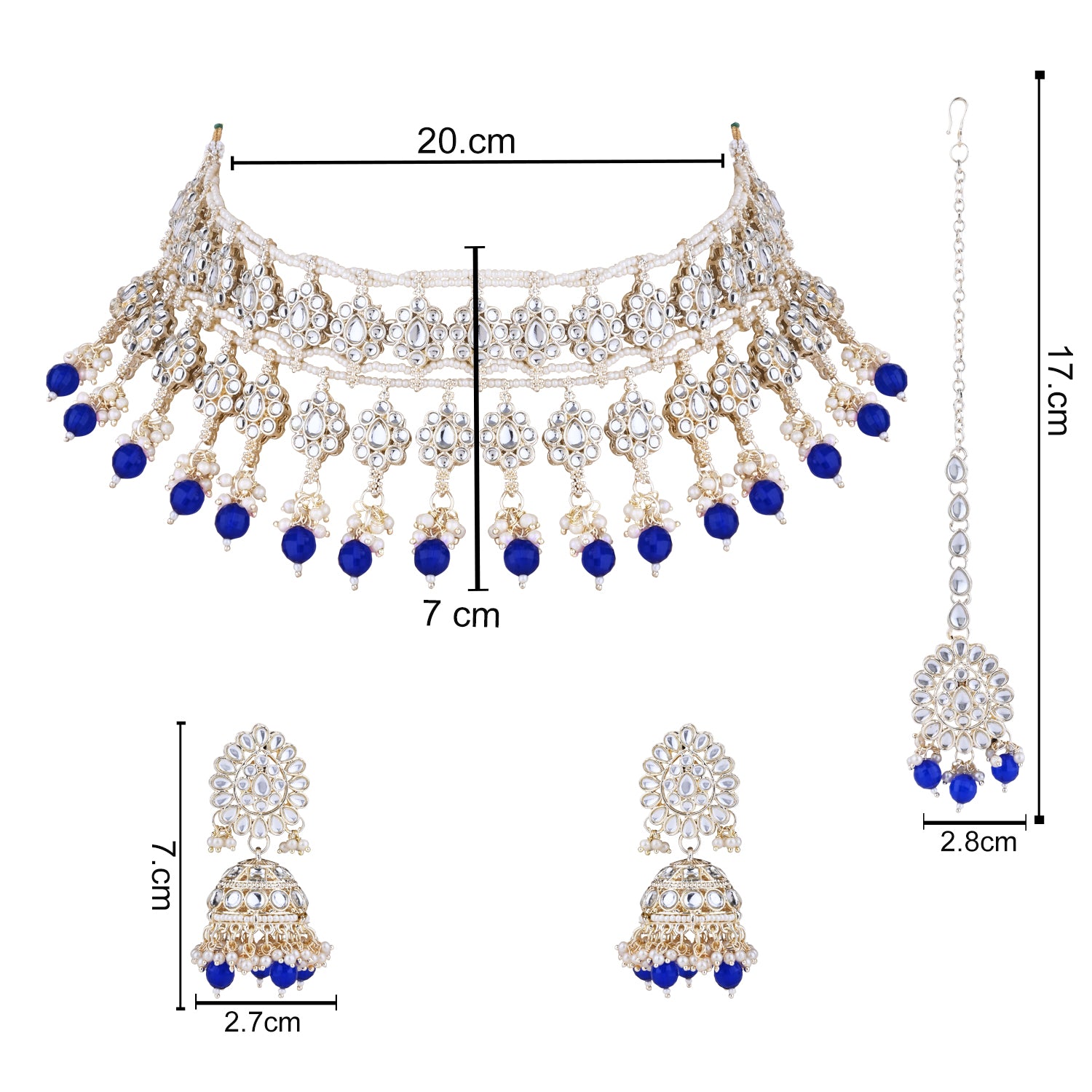 Aadhira Blue Choker Set