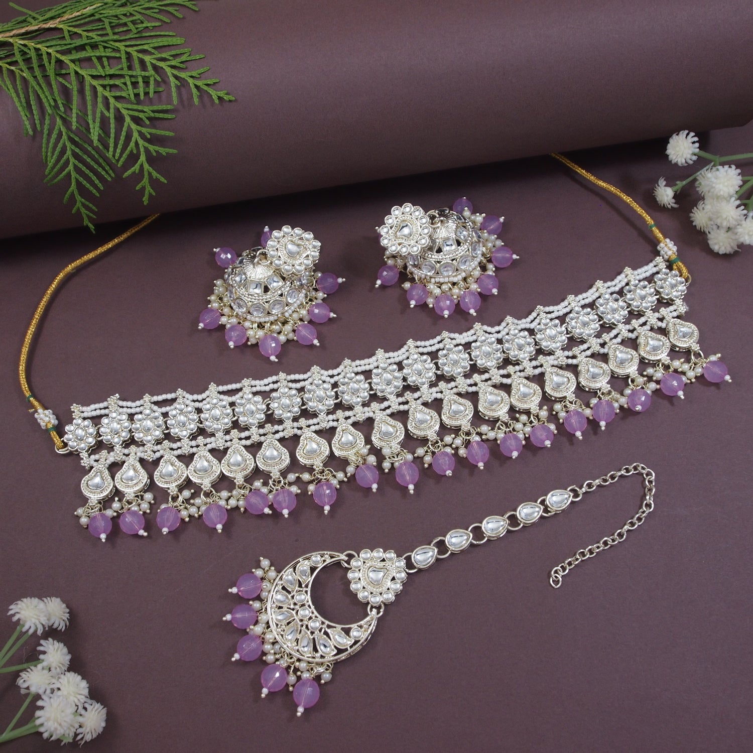 Arjita Purple Choker Set