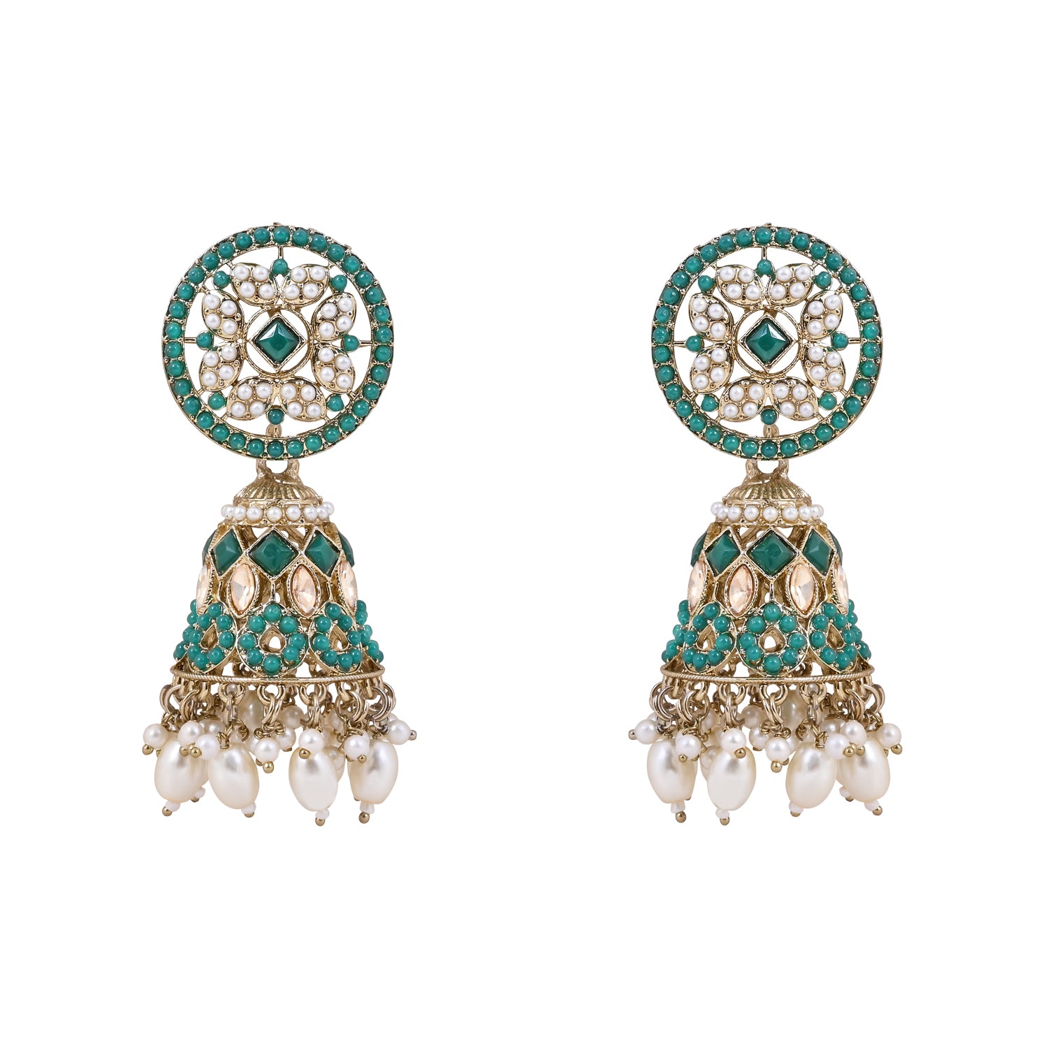 Taanya - Green Kundan Necklace Set