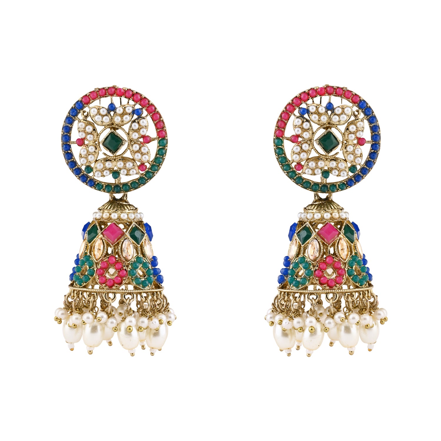 Taanya - Multicolor Kundan Necklace Set