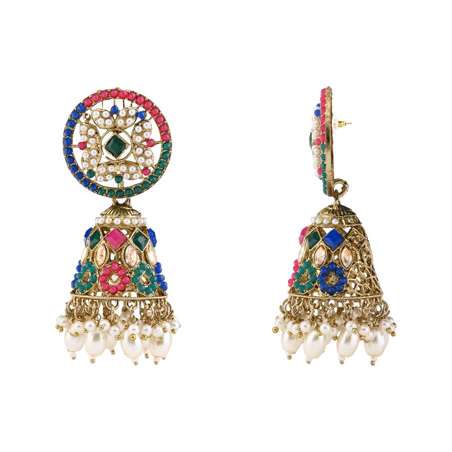 Taanya - Multicolor Kundan Necklace Set