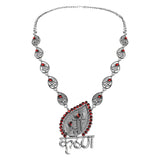 Shree Krishna Maroon Pendant Set