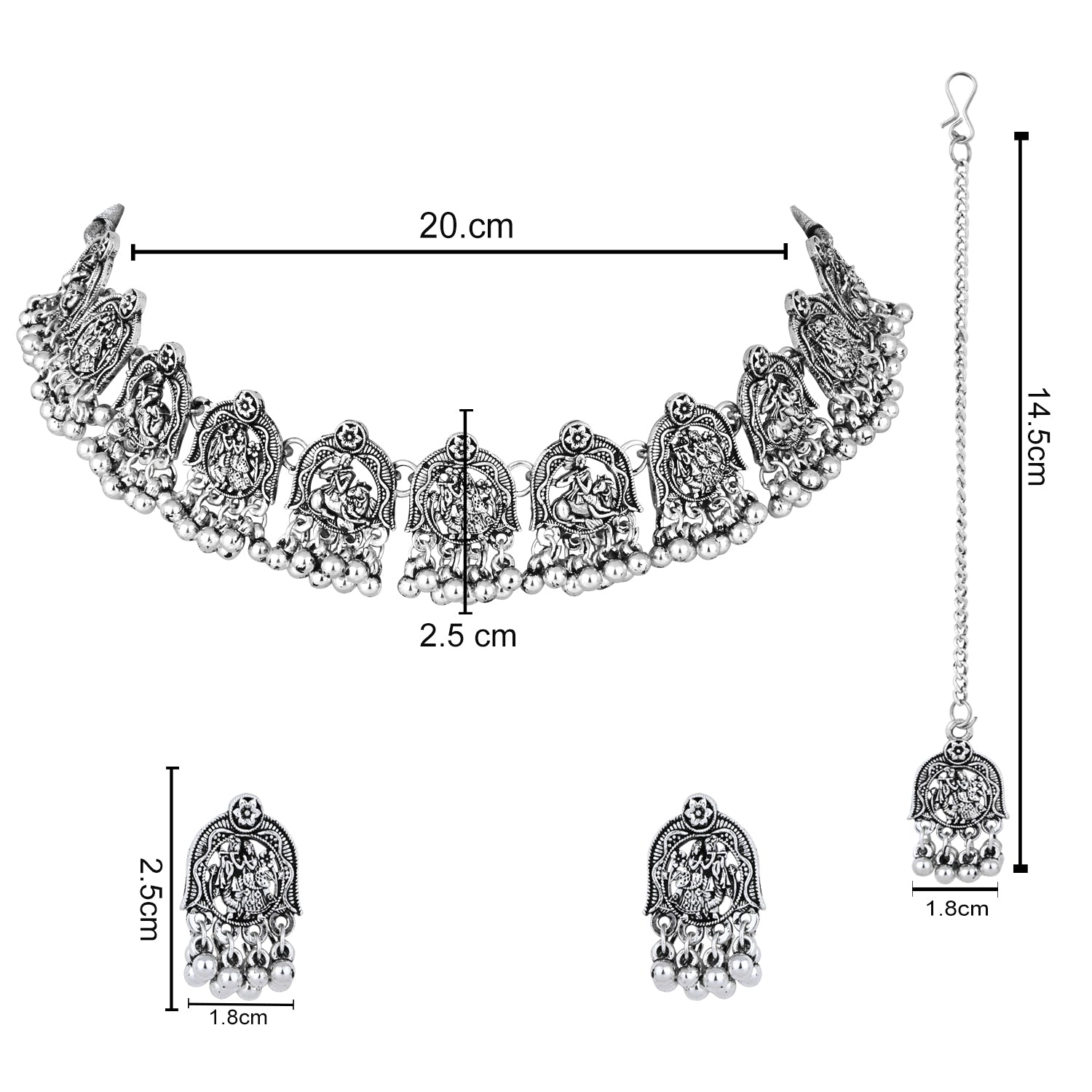 Maisha Oxidised Choker Set