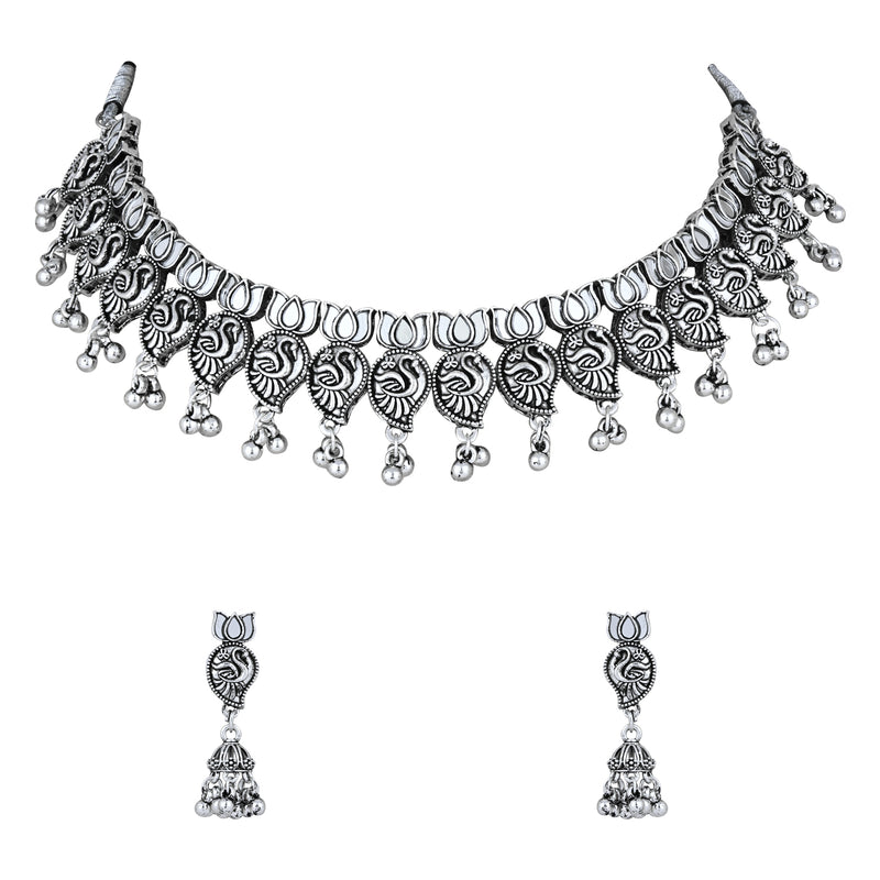 Sharia Oxidised Necklace Set