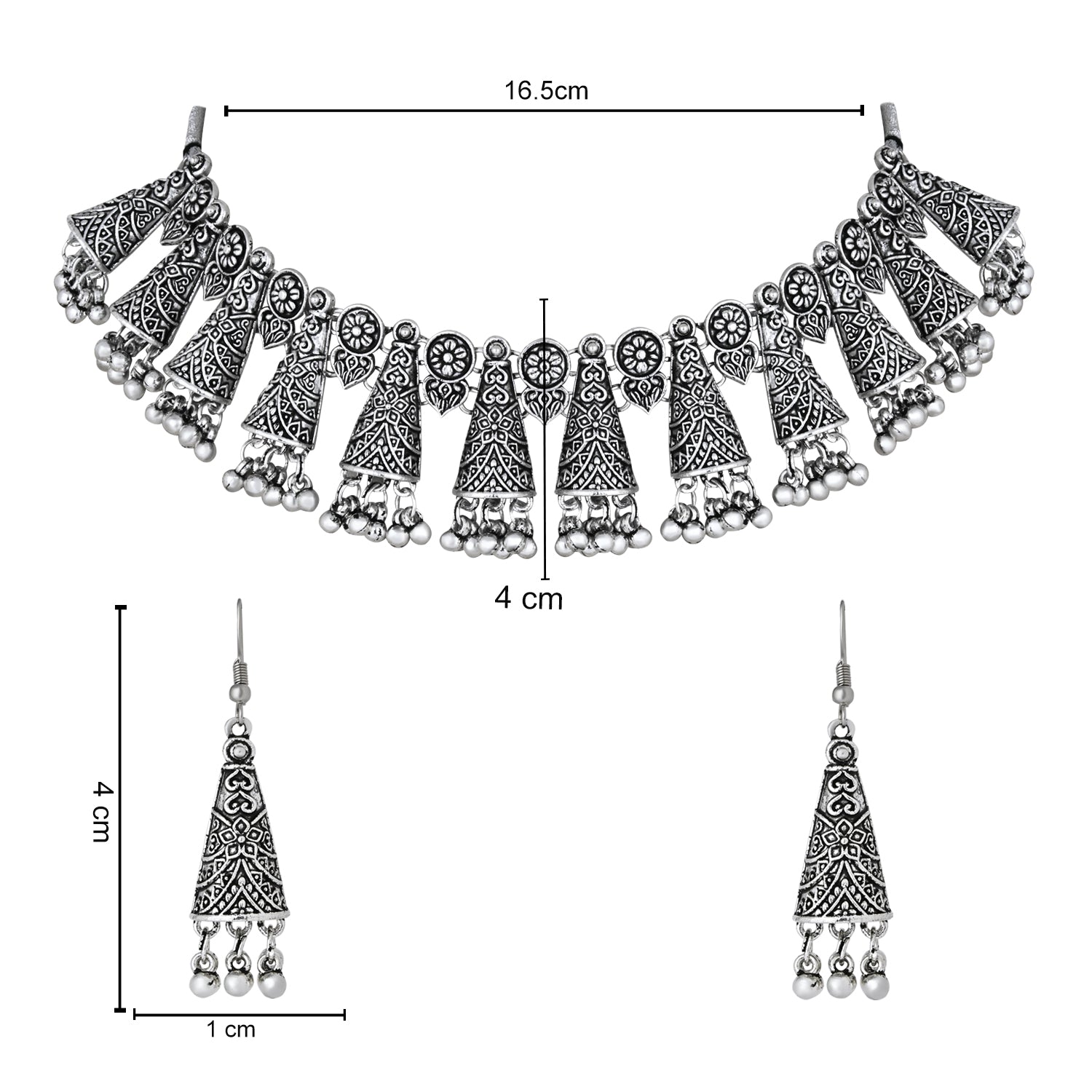 Tvesa Oxidised Necklace Set