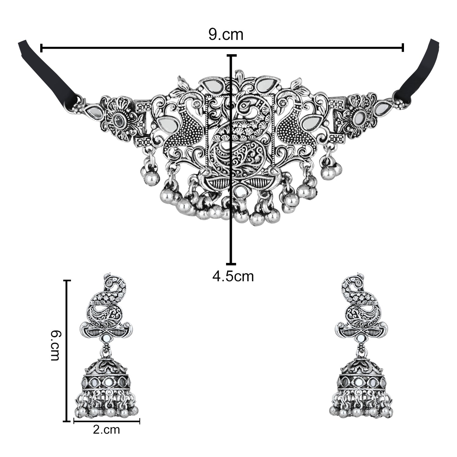Ashwika Oxidised Choker Set