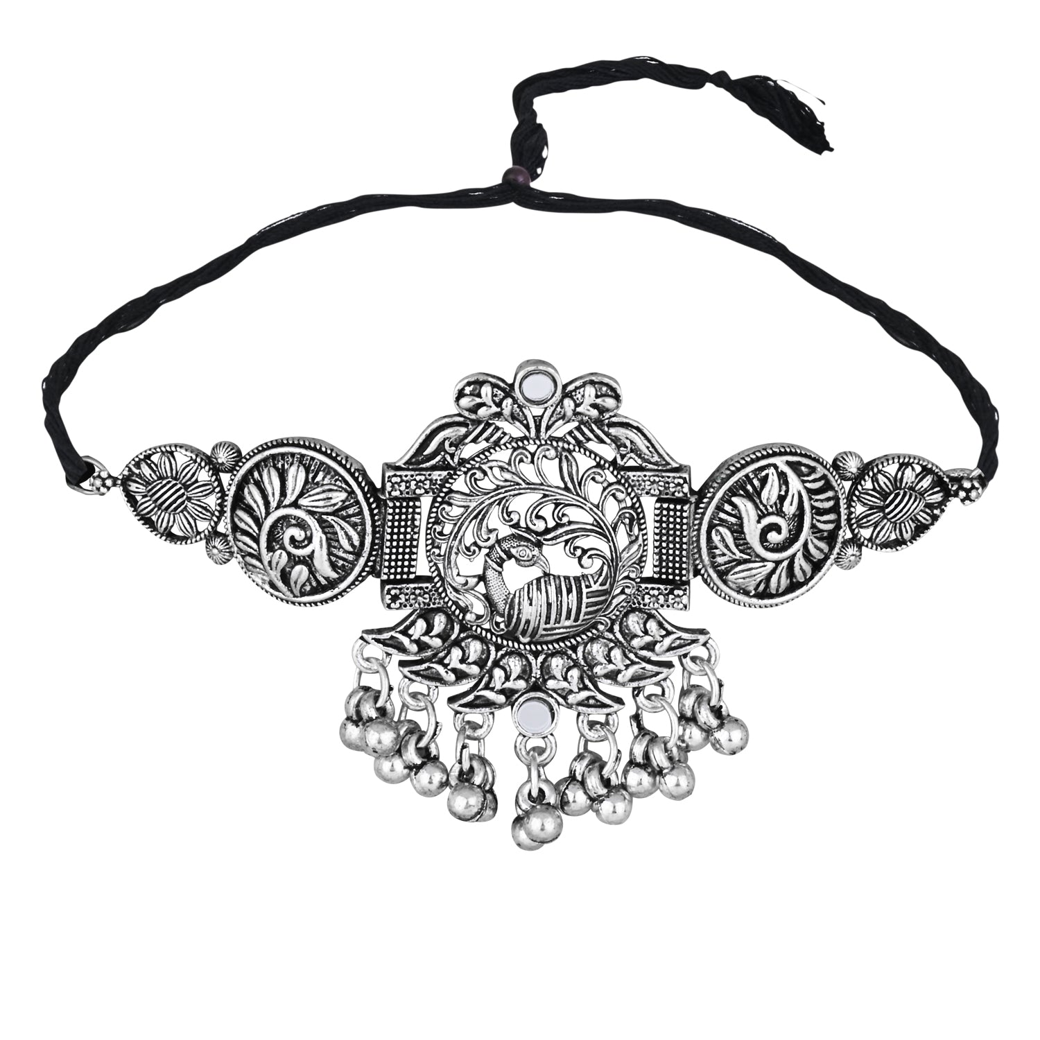 Arasa Oxidised Choker Set