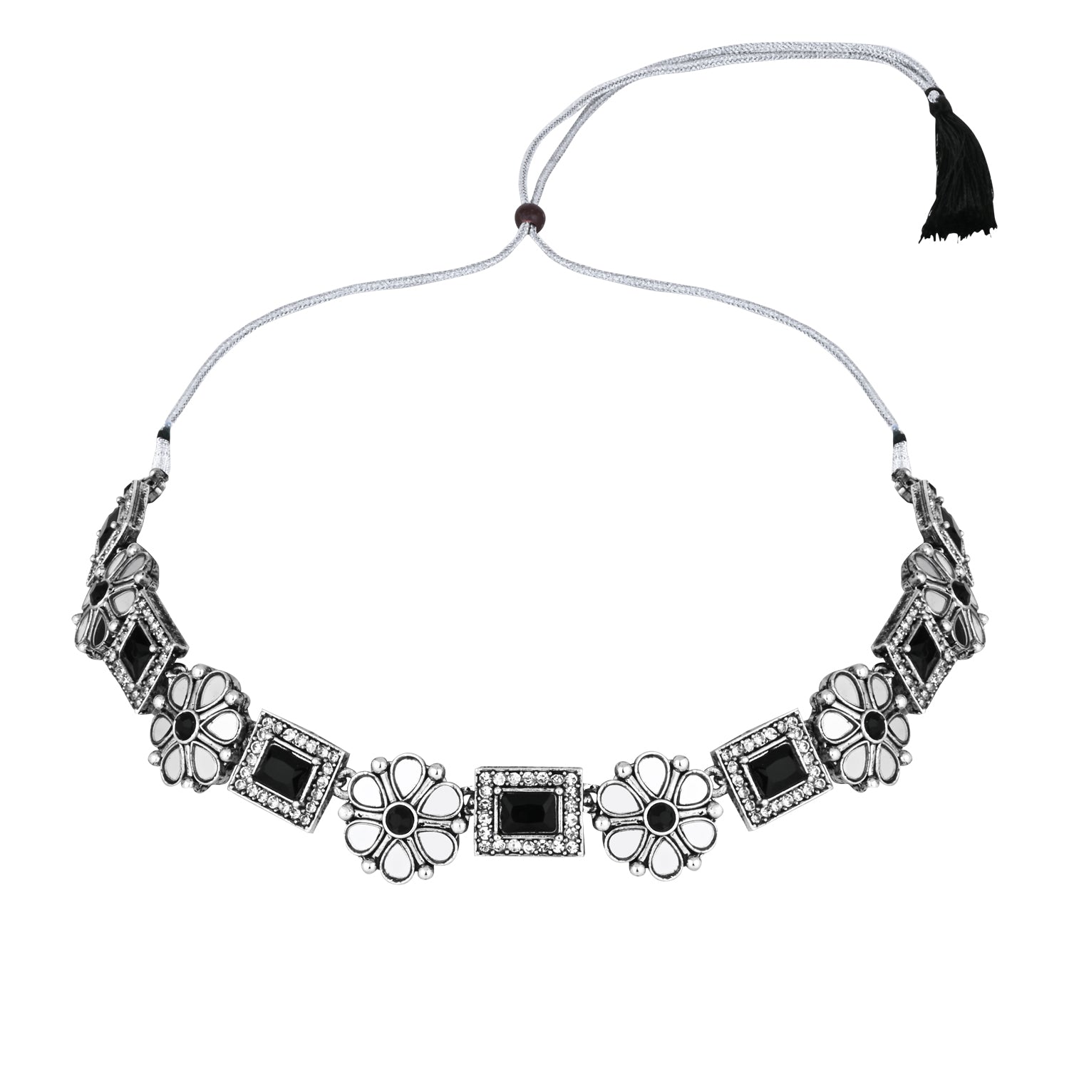 Brishti Black Oxidised Choker Set