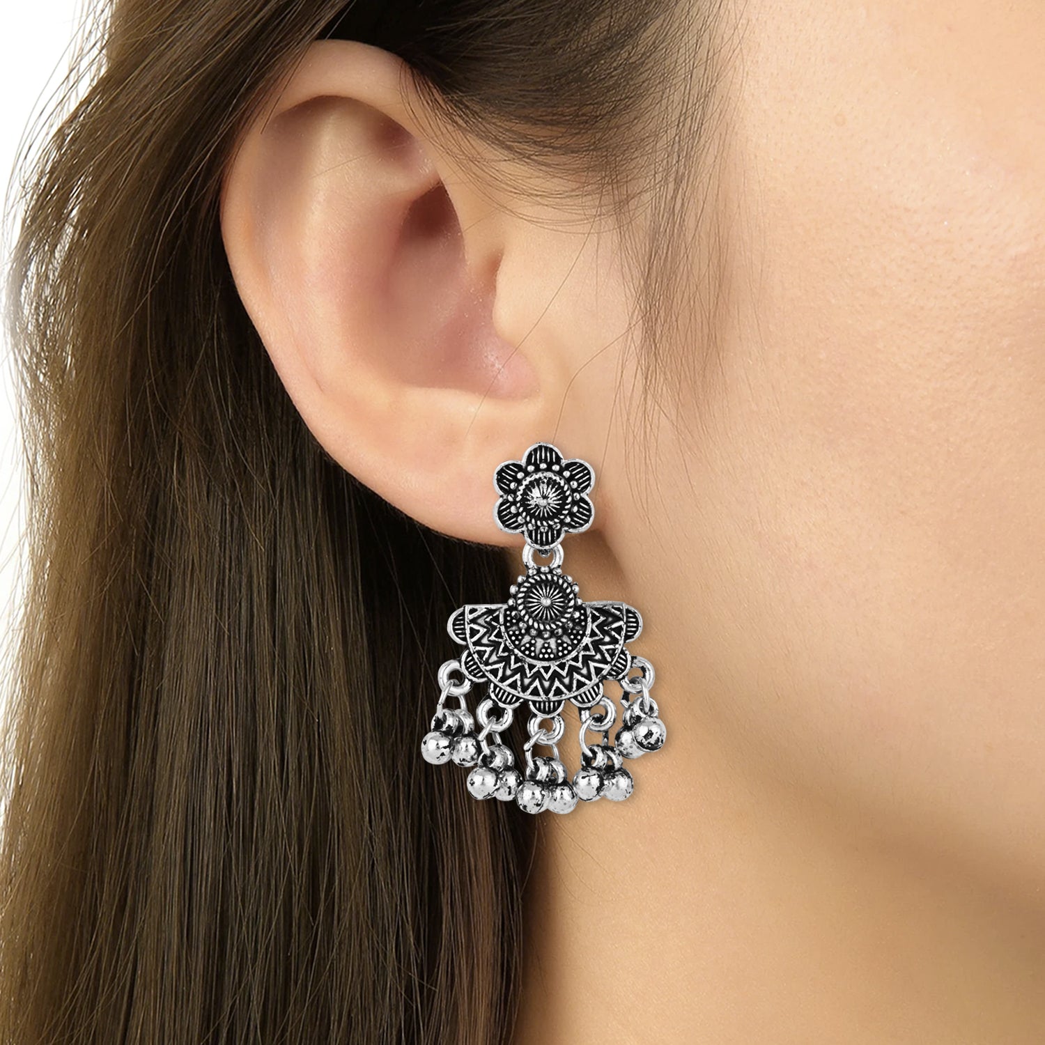 Jivitha Oxidised Necklace Set