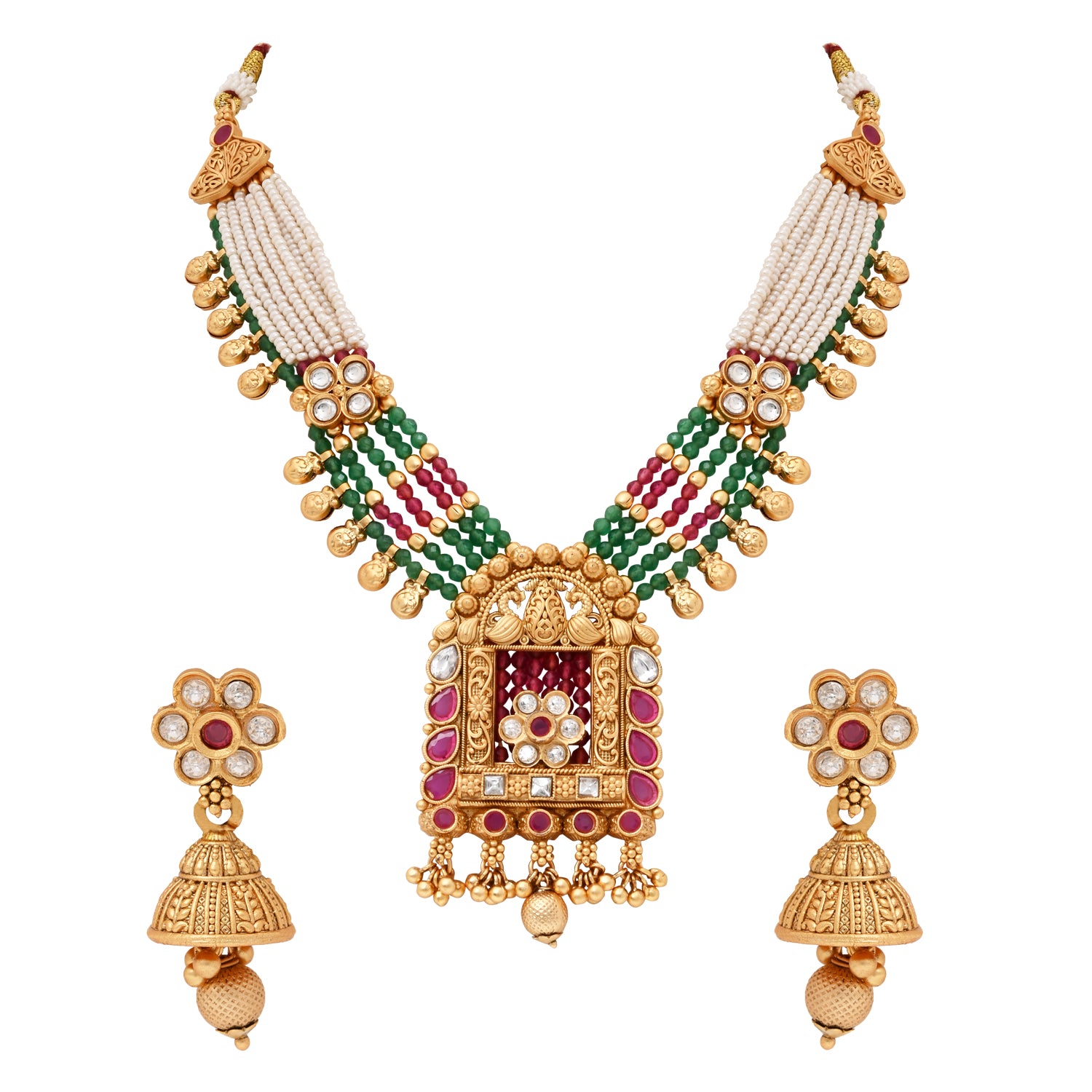 Aastha Green Necklace Set