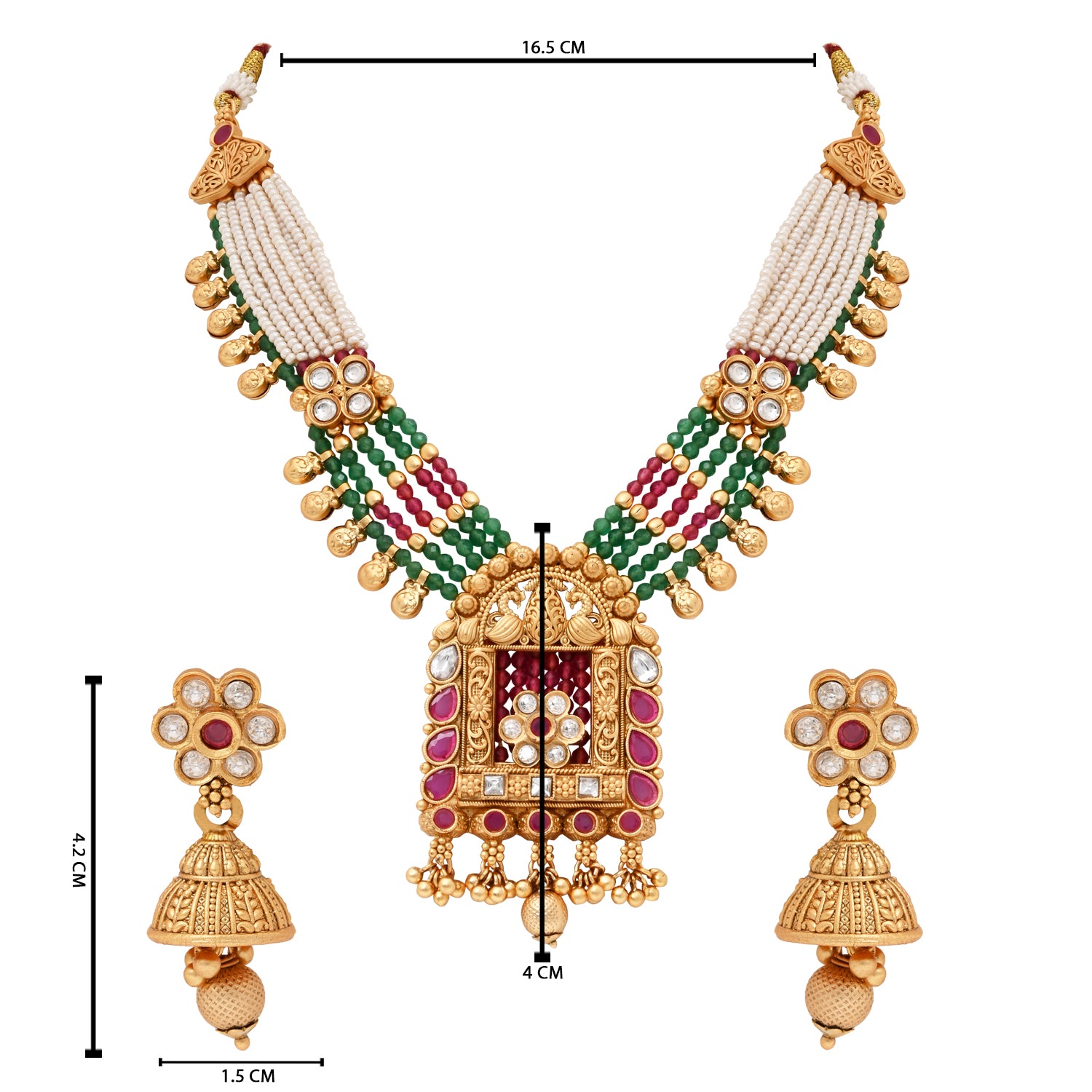 Aastha Green Necklace Set