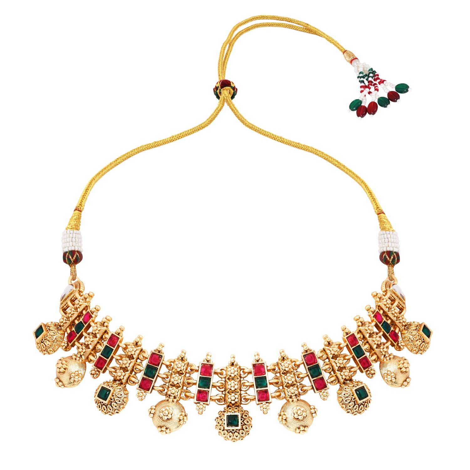 Zeisha - Traditional South Indian Matte Necklace Set
