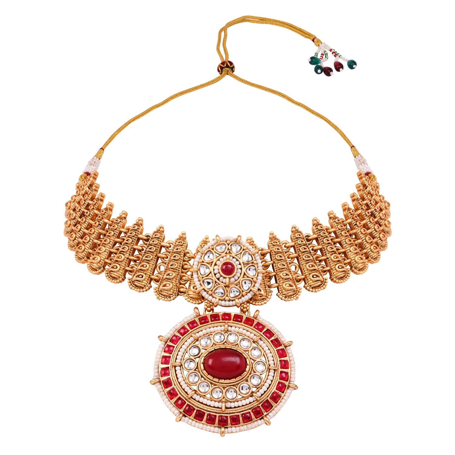 Ahiyaa - South Indian Pink Necklace Set