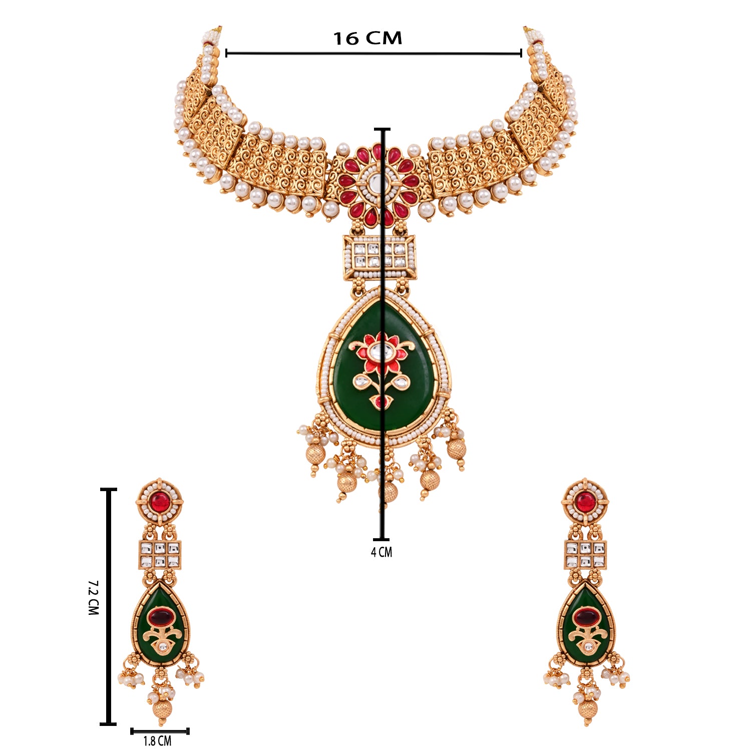 Inaaya - South Indian Matte Necklace Set