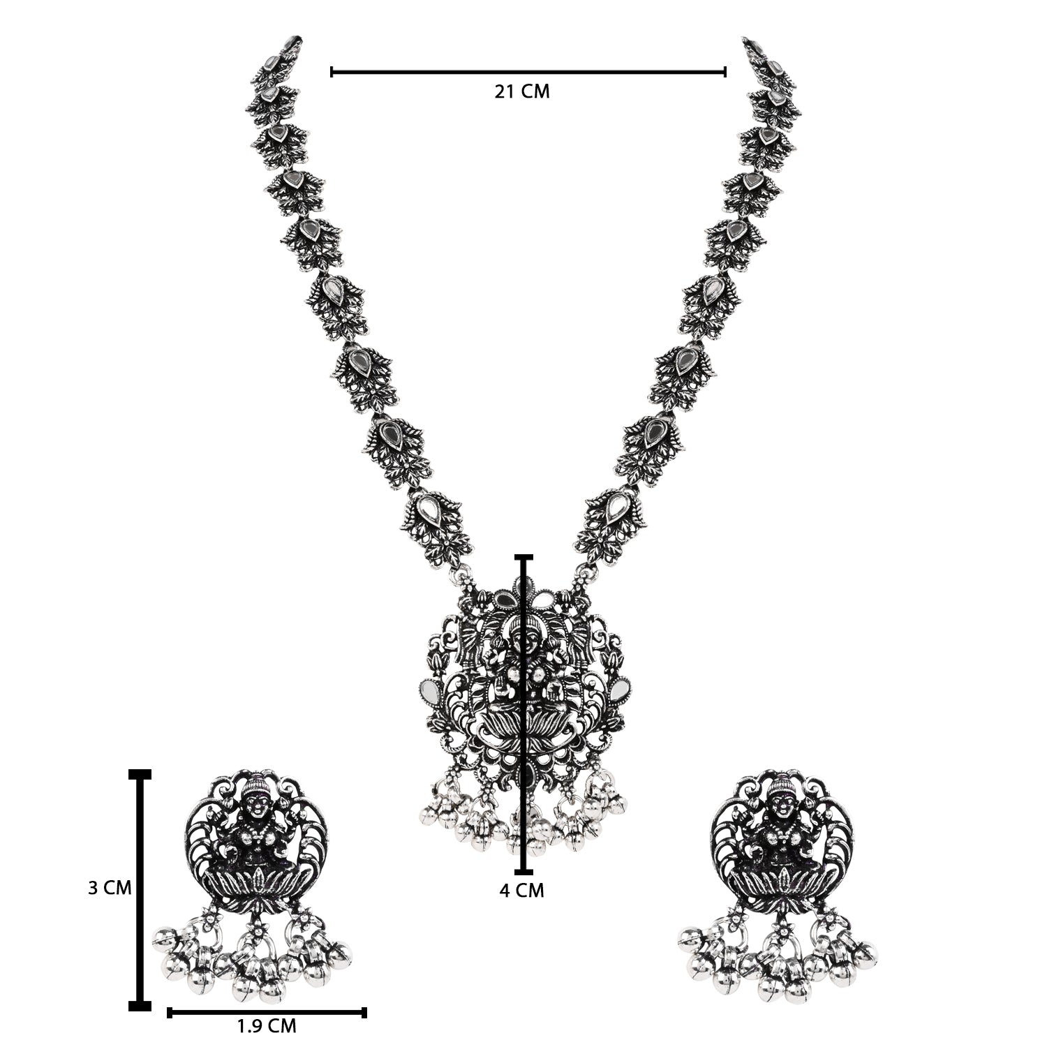 Spiritual Goddess Motif - Oxidised Necklace Set