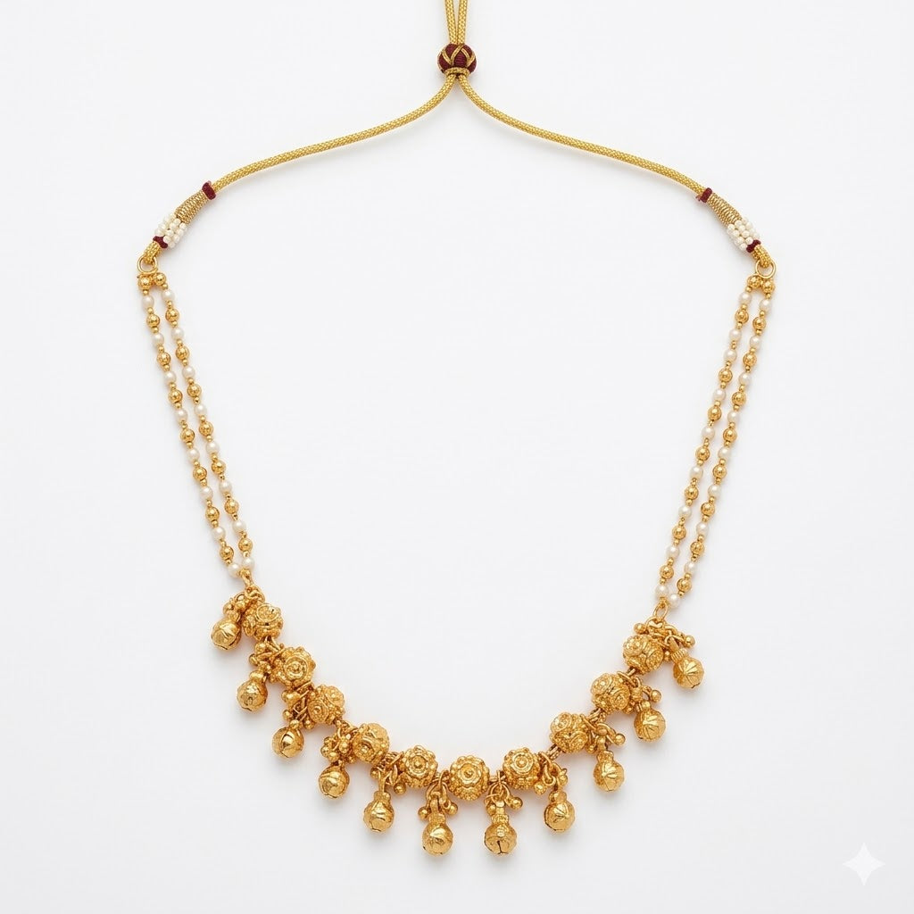 Ayra -Traditional Gunghroo Temple Style Necklace Set