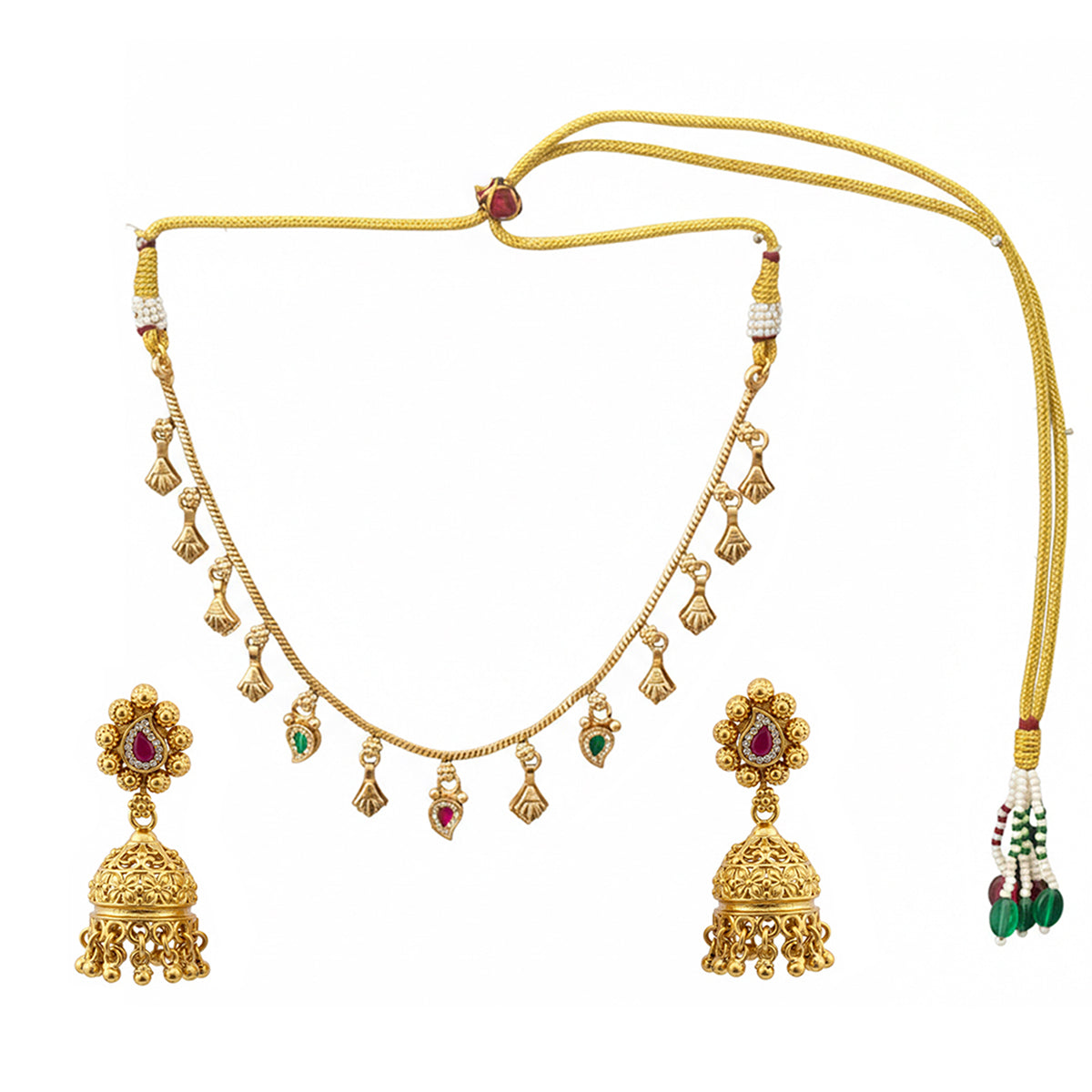 Prakriti- Heritage Floral Pendant Necklace