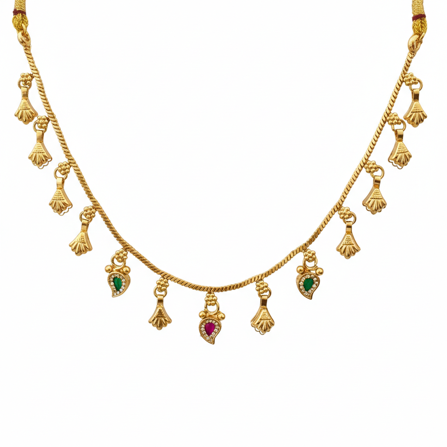 Prakriti- Heritage Floral Pendant Necklace