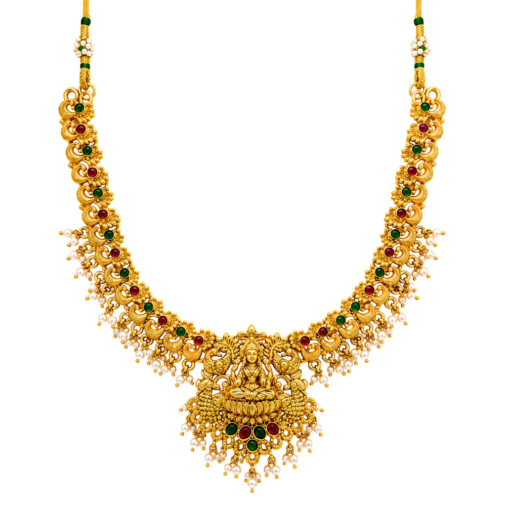 Anvika-Lakshmi Motif  Choker Necklace Set