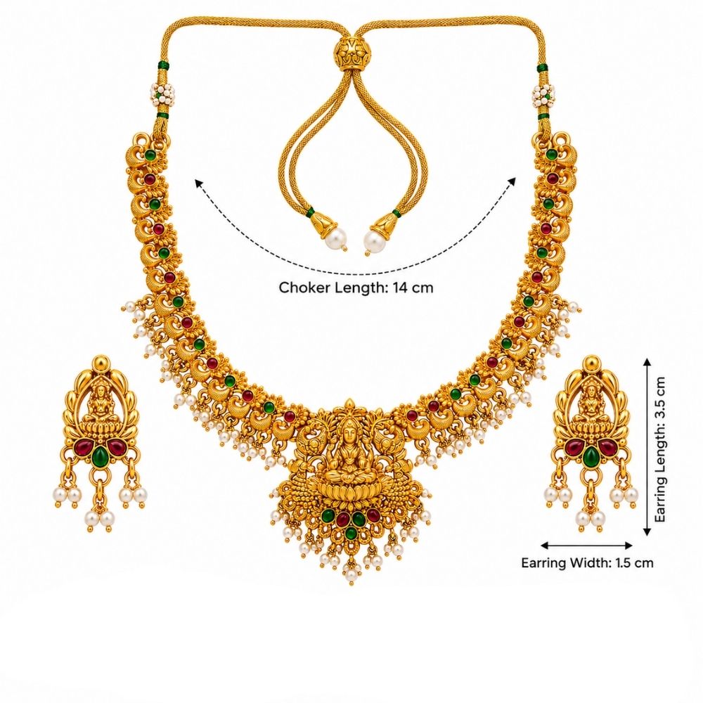 Sindhuja-Lakshmi Choker Temple Necklace Set