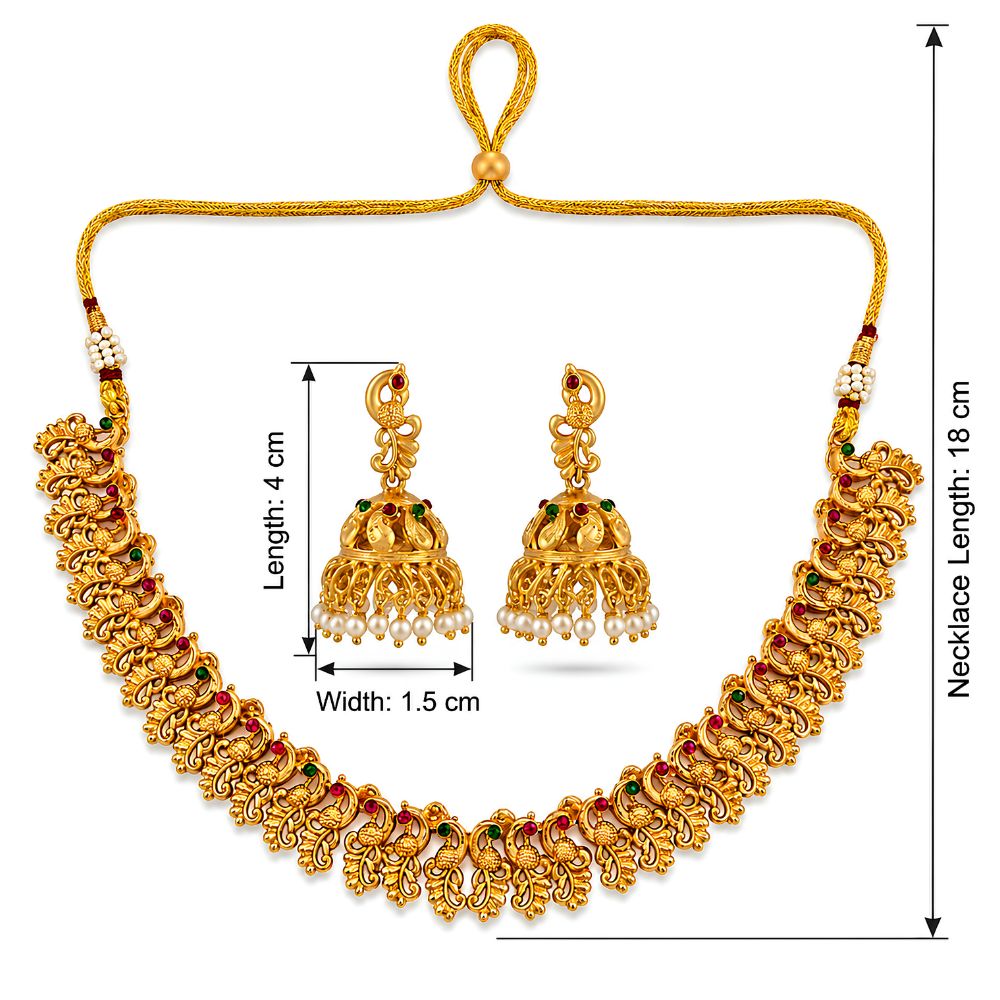 Mayurika- Peacock Temple Necklace Set
