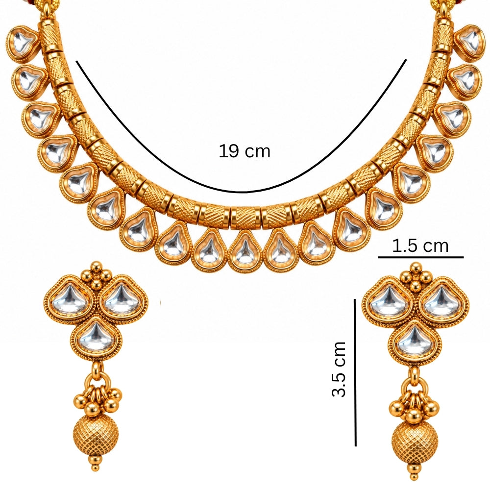 Nehal – White Kundan Necklace Set