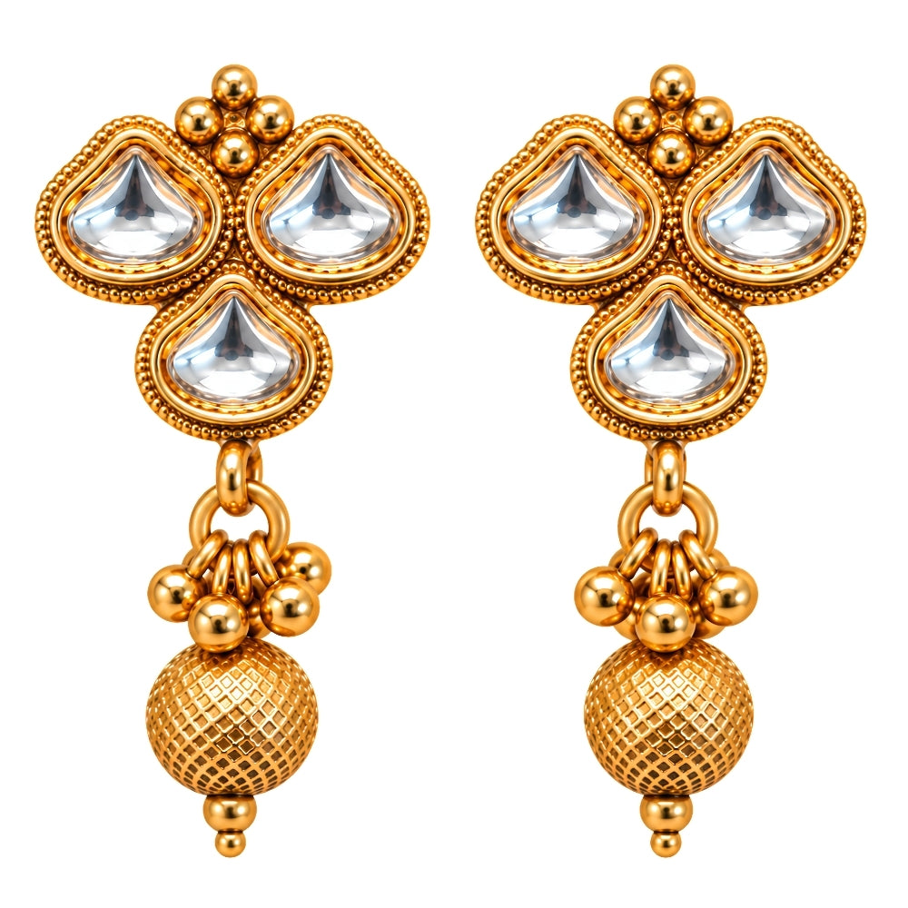 Nehal – White Kundan Necklace Set