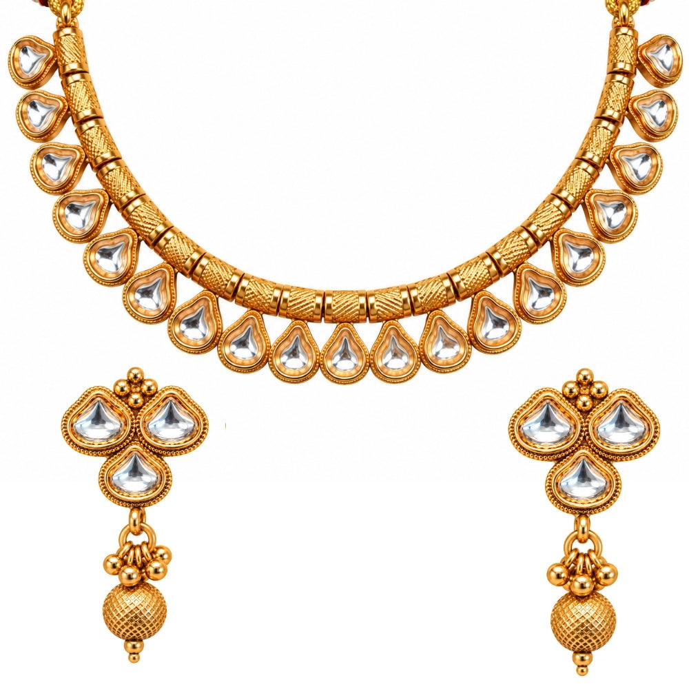 Nehal – White Kundan Necklace Set