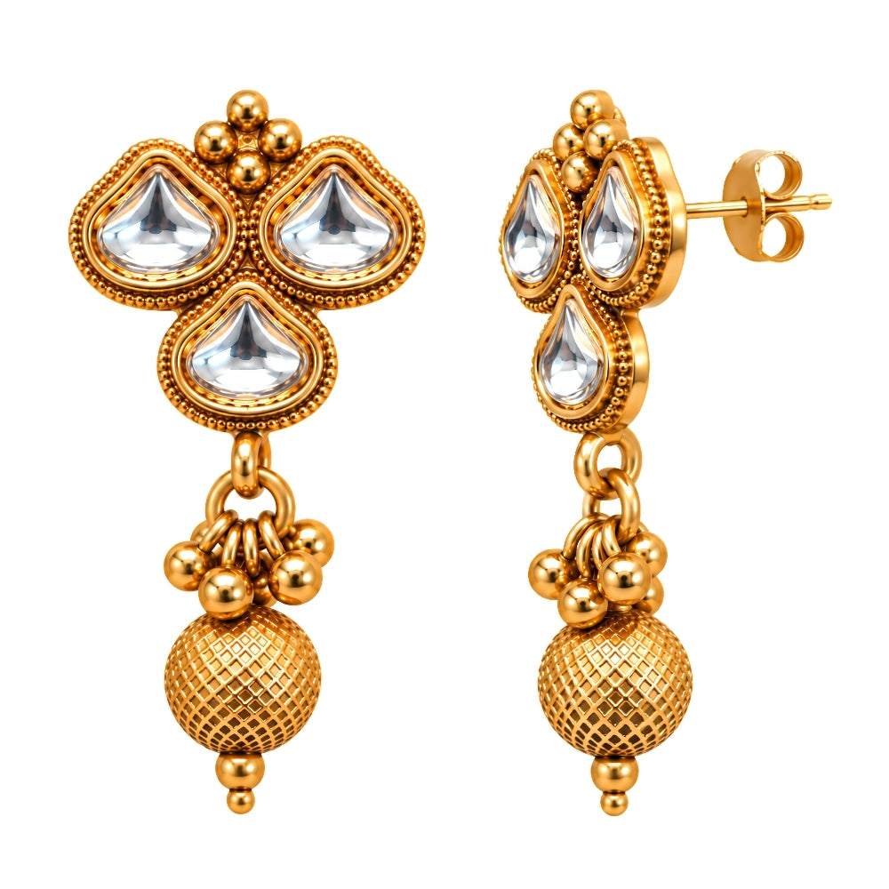 Nehal – White Kundan Necklace Set