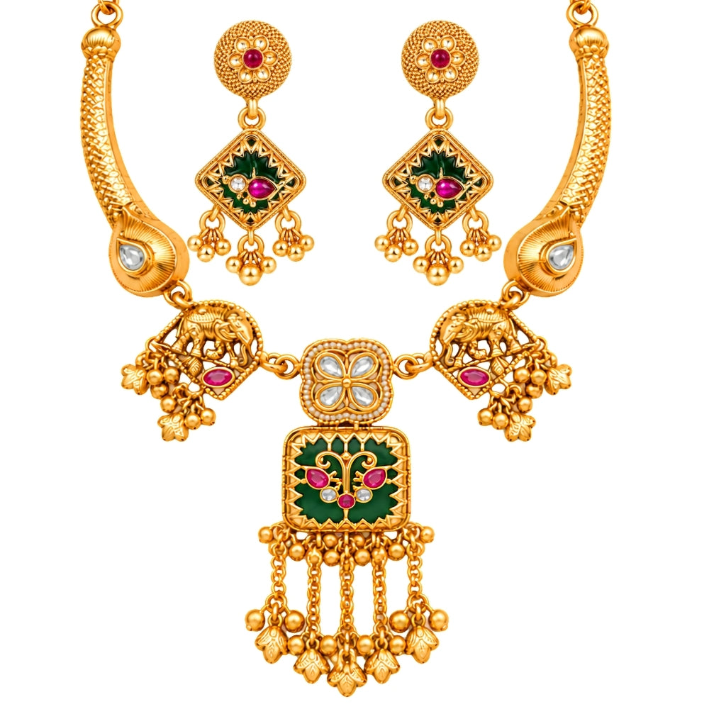 Harlin – Multicolour Heritage Choker Necklace Set