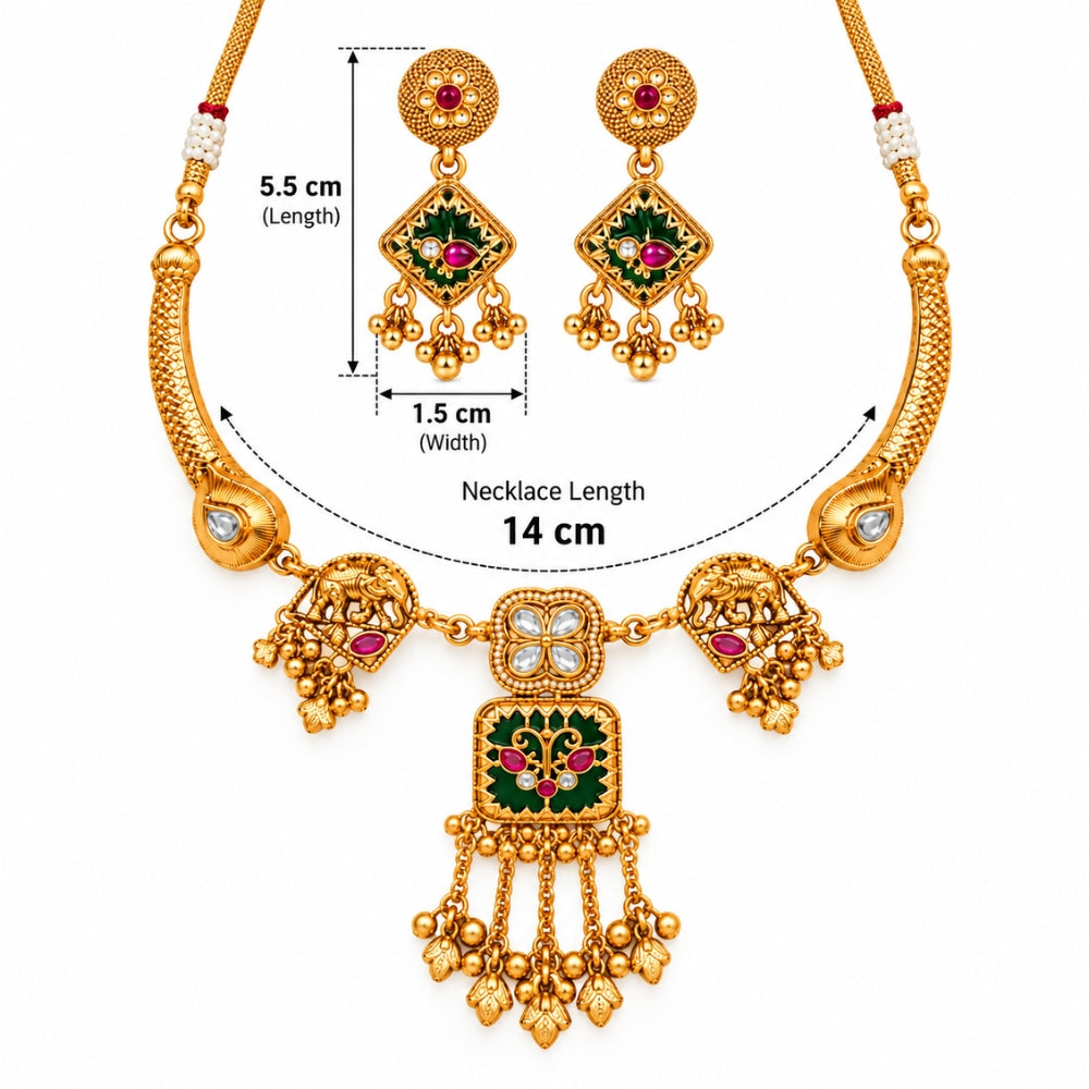 Harlin – Multicolour Heritage Choker Necklace Set