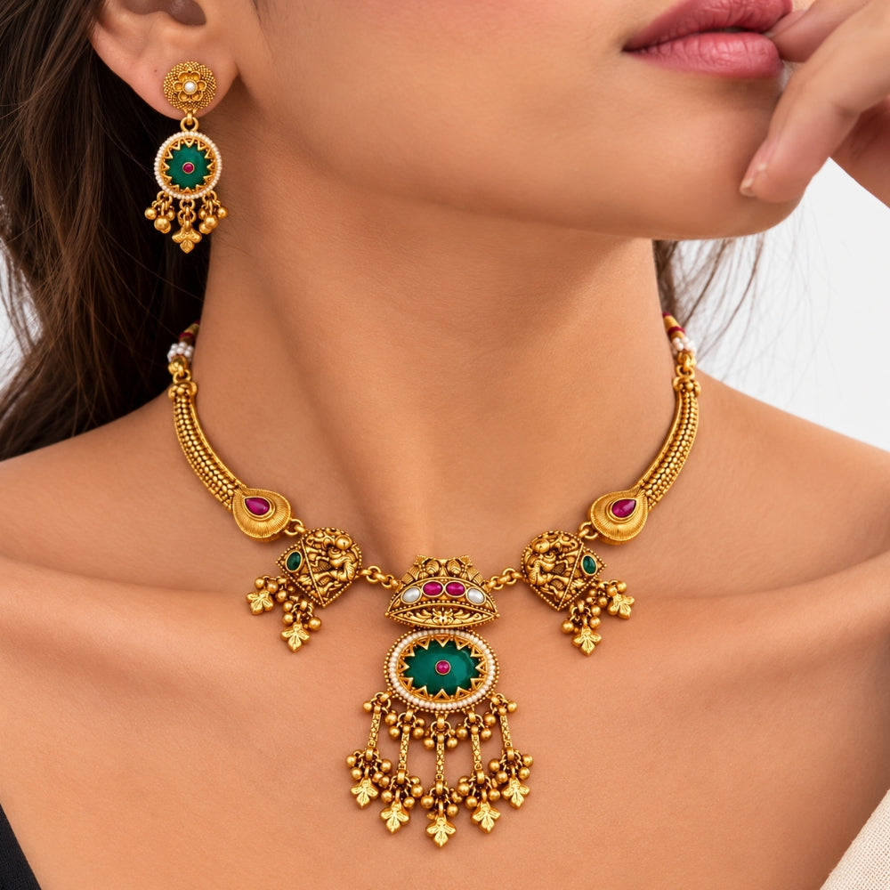 Aarshika – Statement Heritage Necklace Set
