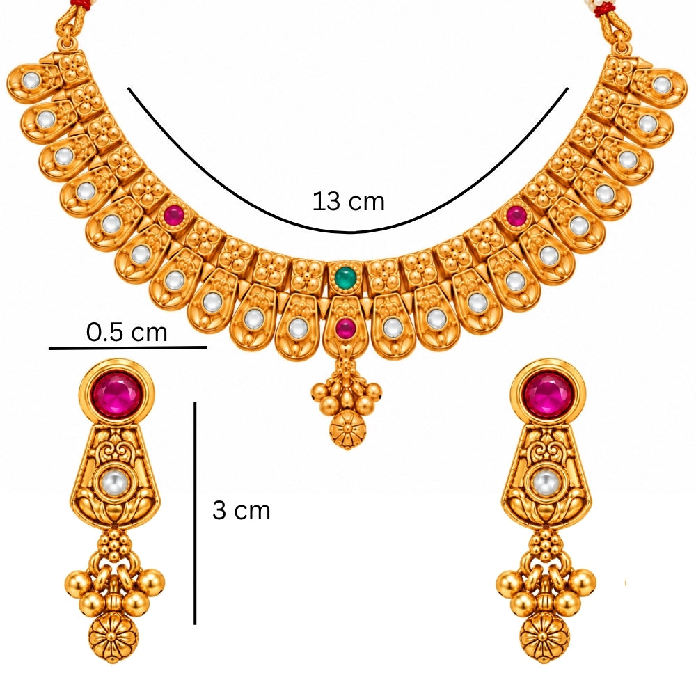 Ruhim –  Kundan Choker Necklace Set
