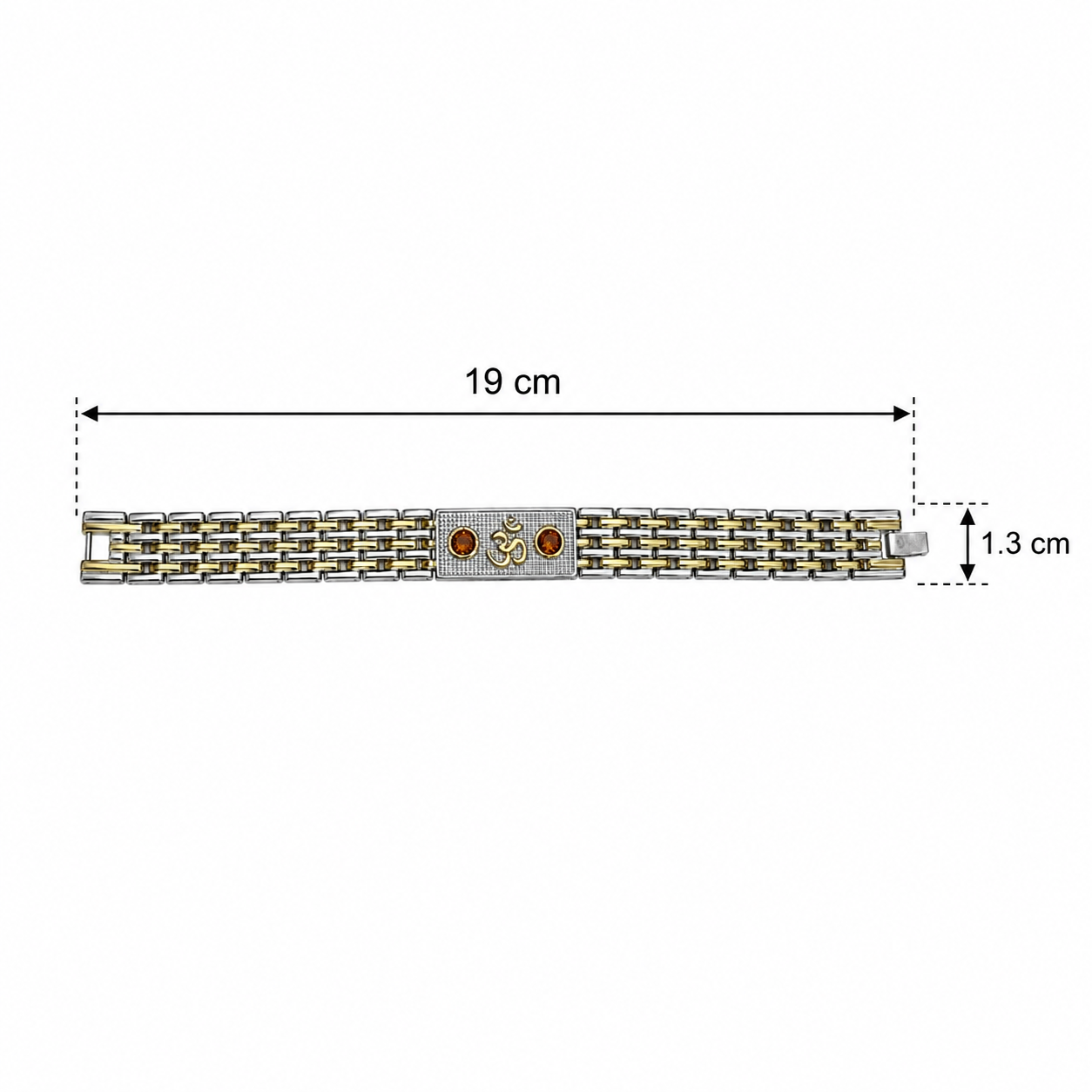 Shairv-  Om Symbol Gold & Silver Bracelet for Men