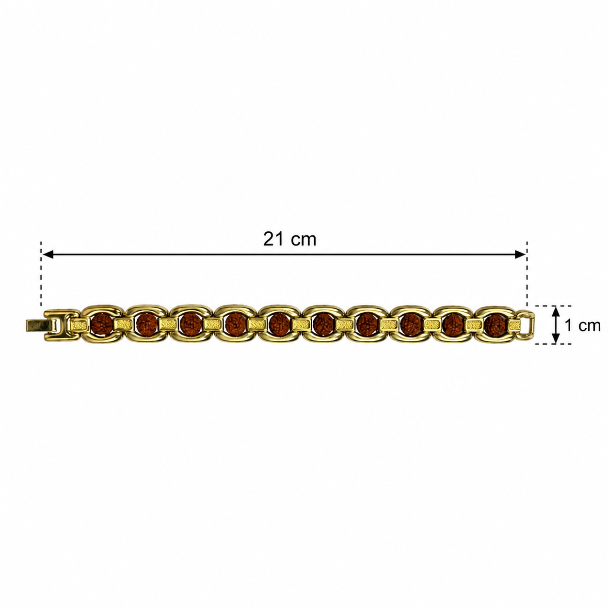 Ishvith- Gold-Tone Rudraksha Bracelet for Men