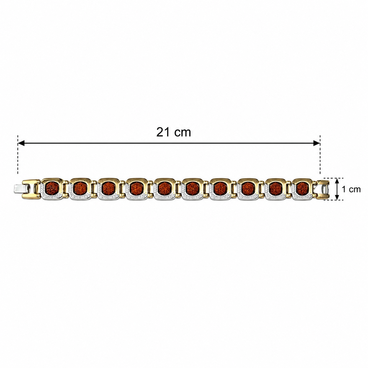 Ritansh- Gold & Silver Tone Rudraksha Bracelet for Men