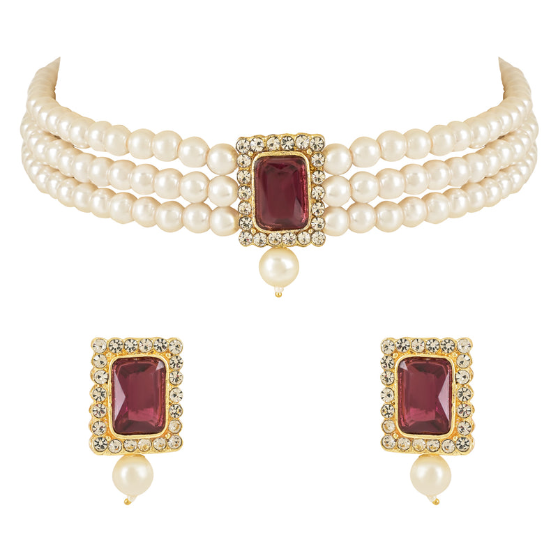 (Pack of 2) Kundan & Pearl Jewellery Set