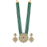 Lambodara Green Pearl & Kundan Mala