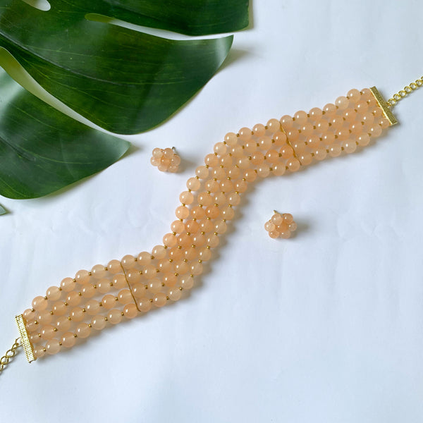 Liana Peach Choker Set