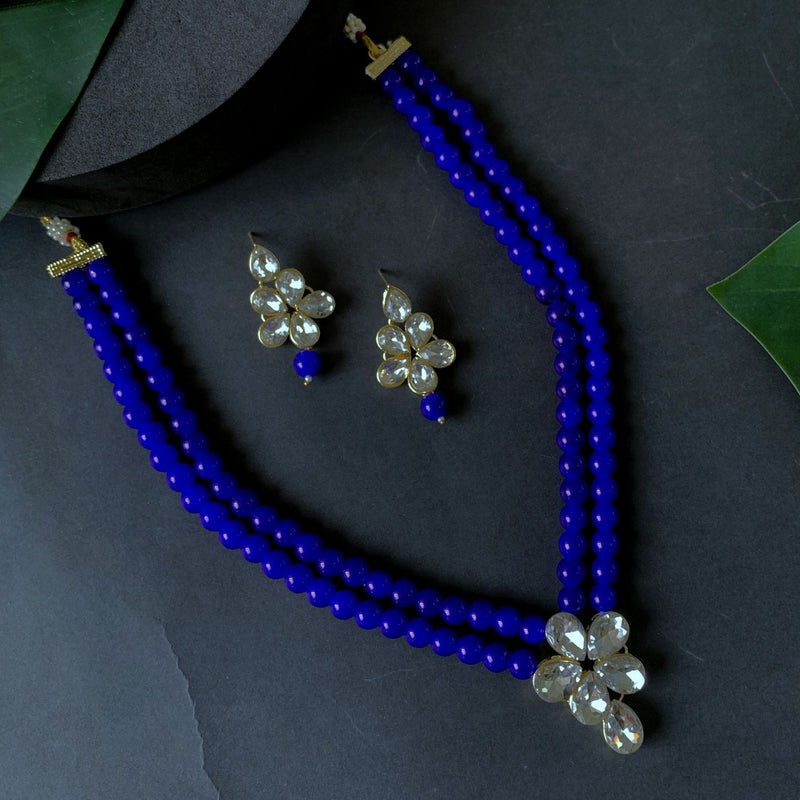 Agnetha blue necklace set