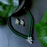 Agnetha green necklace set